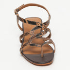 Ammi Heeled Sandals - Brown Snake