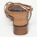 Ammi Heeled Sandals - Brown Snake