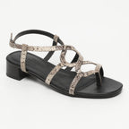 Sandalias de Tacón Ammi - Beige Snake