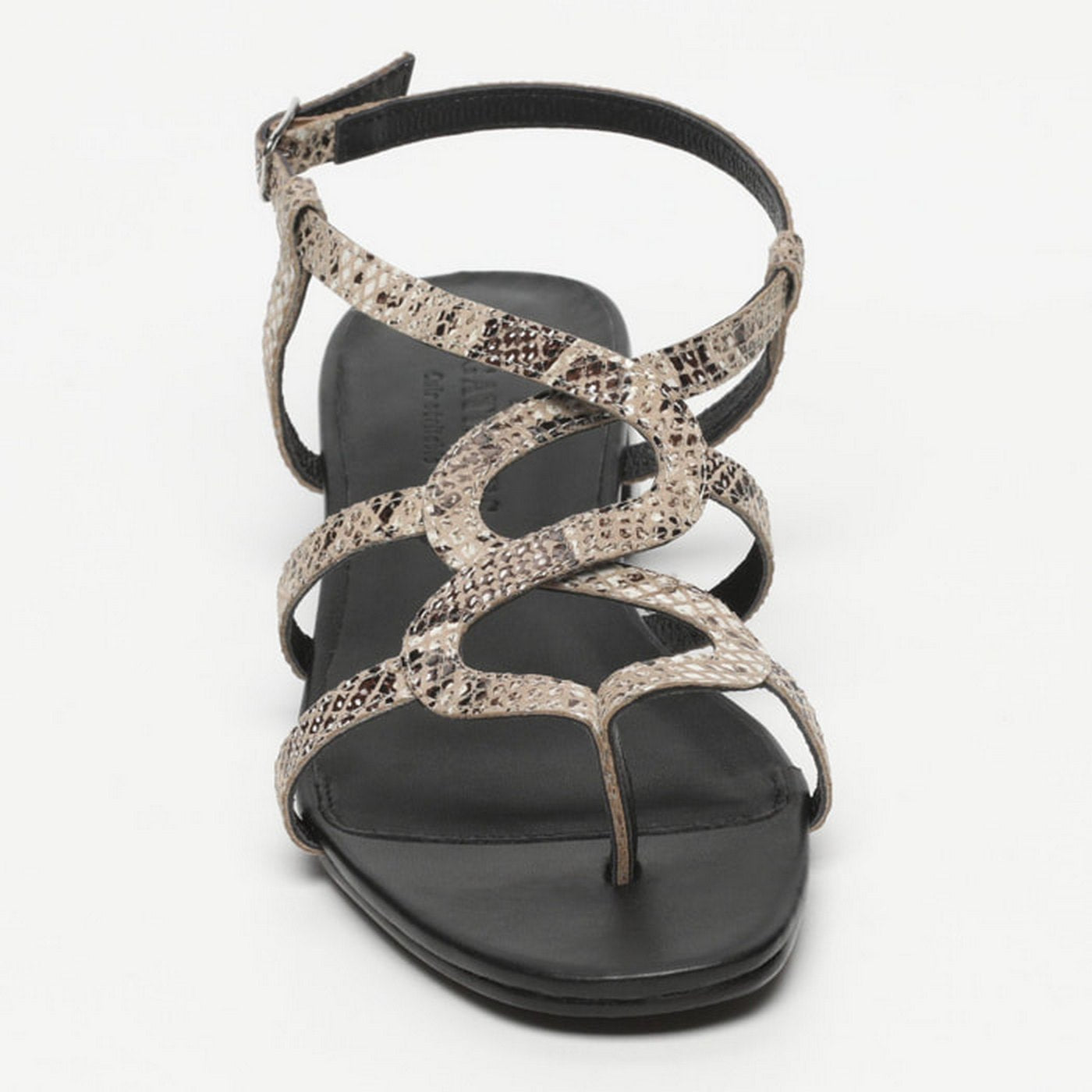 Sandalias de Tacón Ammi - Beige Snake