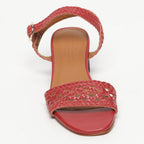 Phibi Heeled Sandals - Dark Ruby