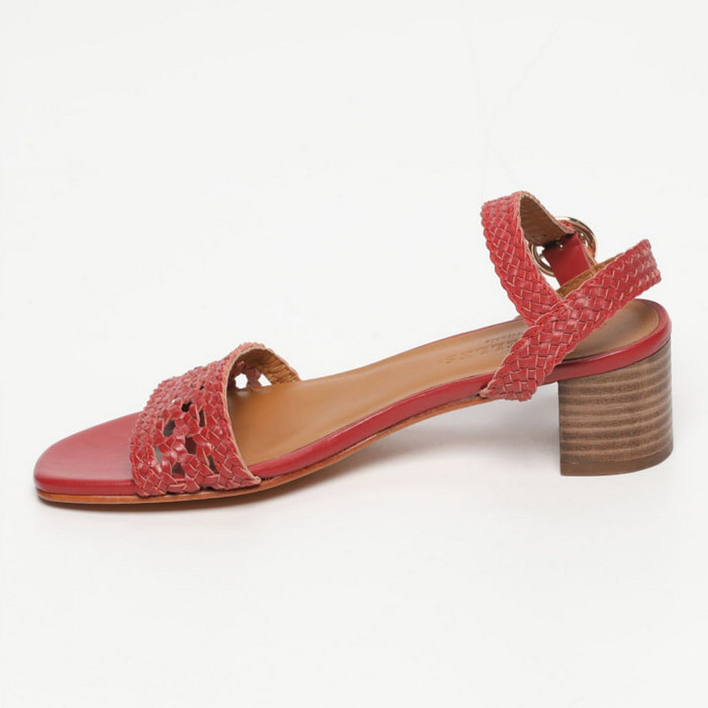 Phibi Heeled Sandals - Dark Ruby