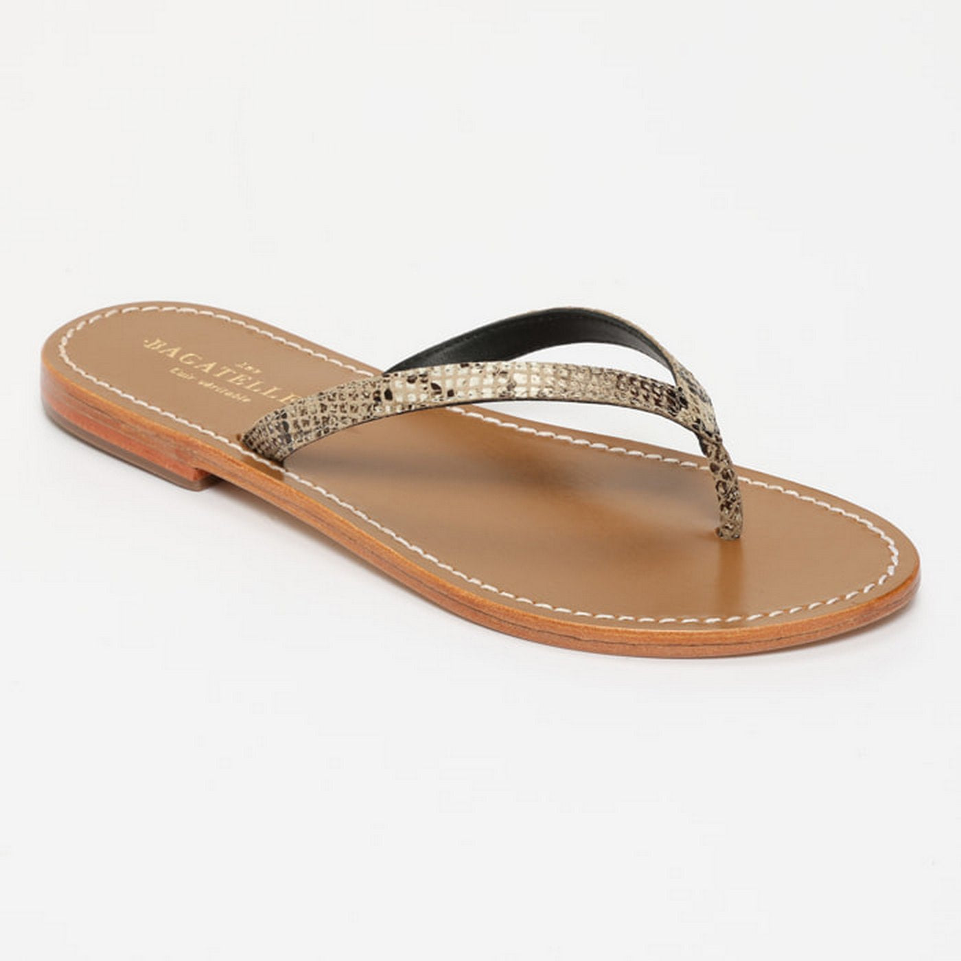 Sandalias Pedrita - Beige Snake