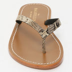 Sandalias Pedrita - Beige Snake