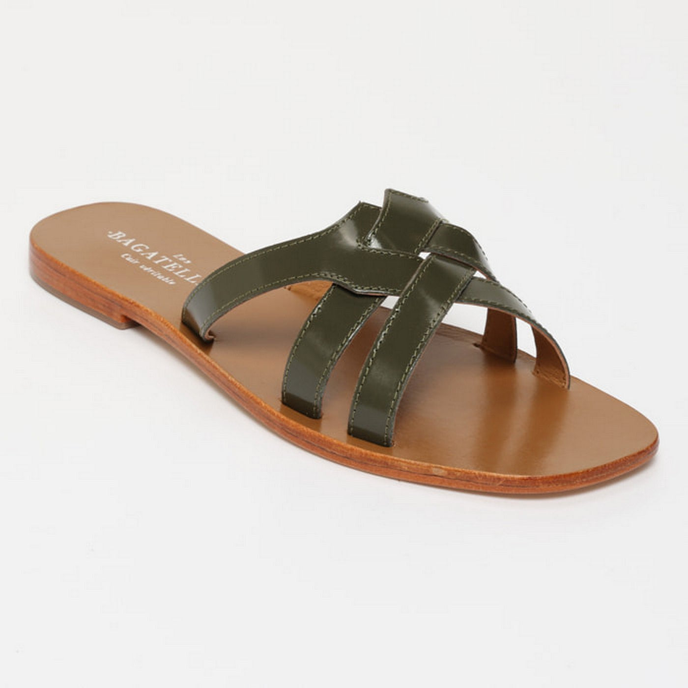 Sandalias Pomona - Kaki Patent