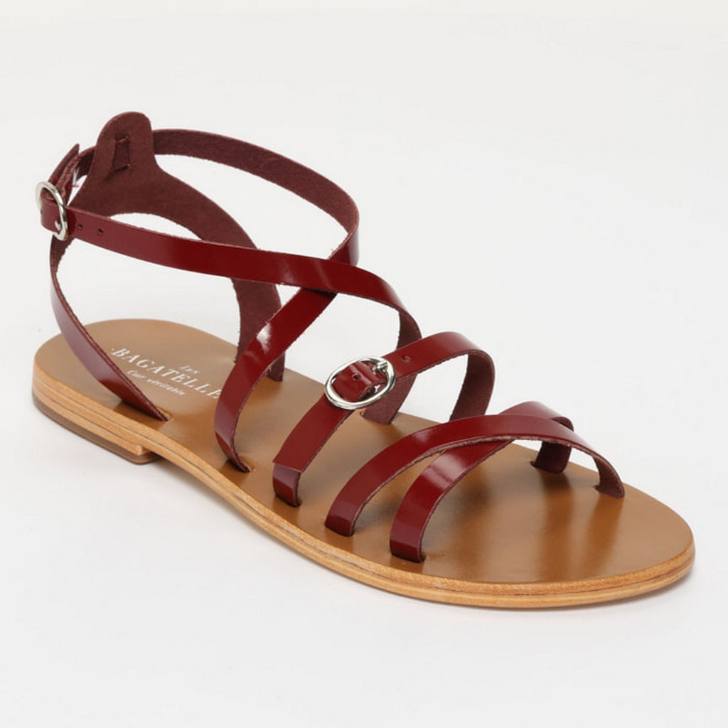 Sandalias Abhiri - Cranberry Patent