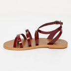 Sandalias Abhiri - Cranberry Patent