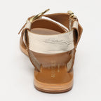 Sandales Abhayd - Gold Croco
