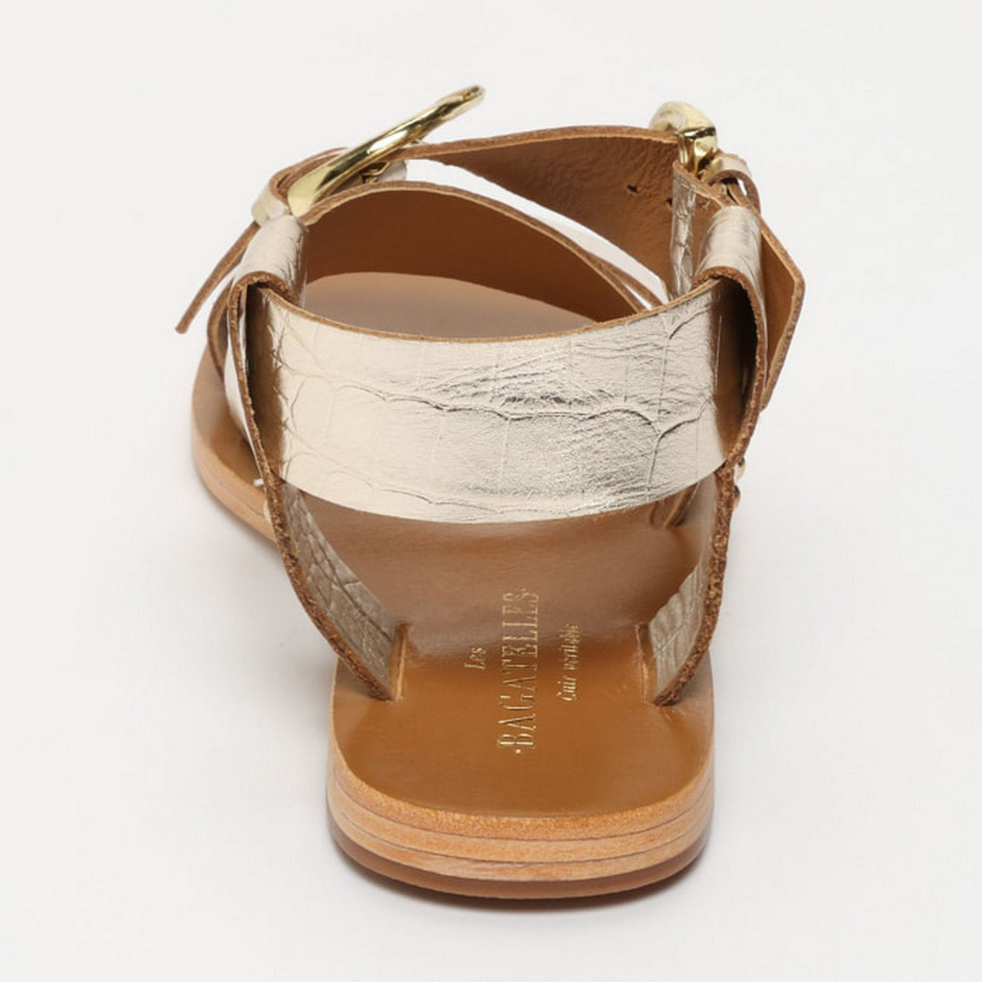Sandales Abhayd - Gold Croco