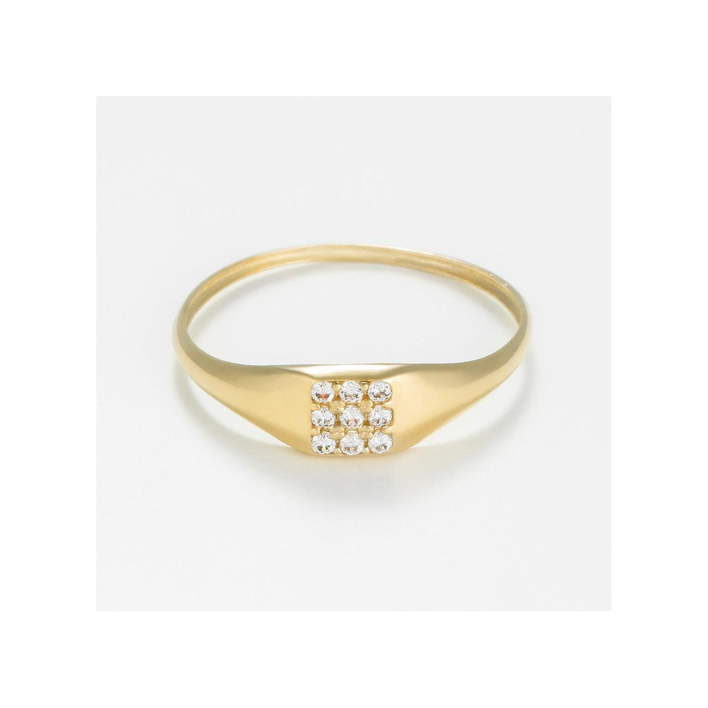 Anillo “Mara” Oro amarillo 375/1000 y circonio