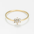 Bague "Aster" Or Jaune 375/1000 Et Zirconium