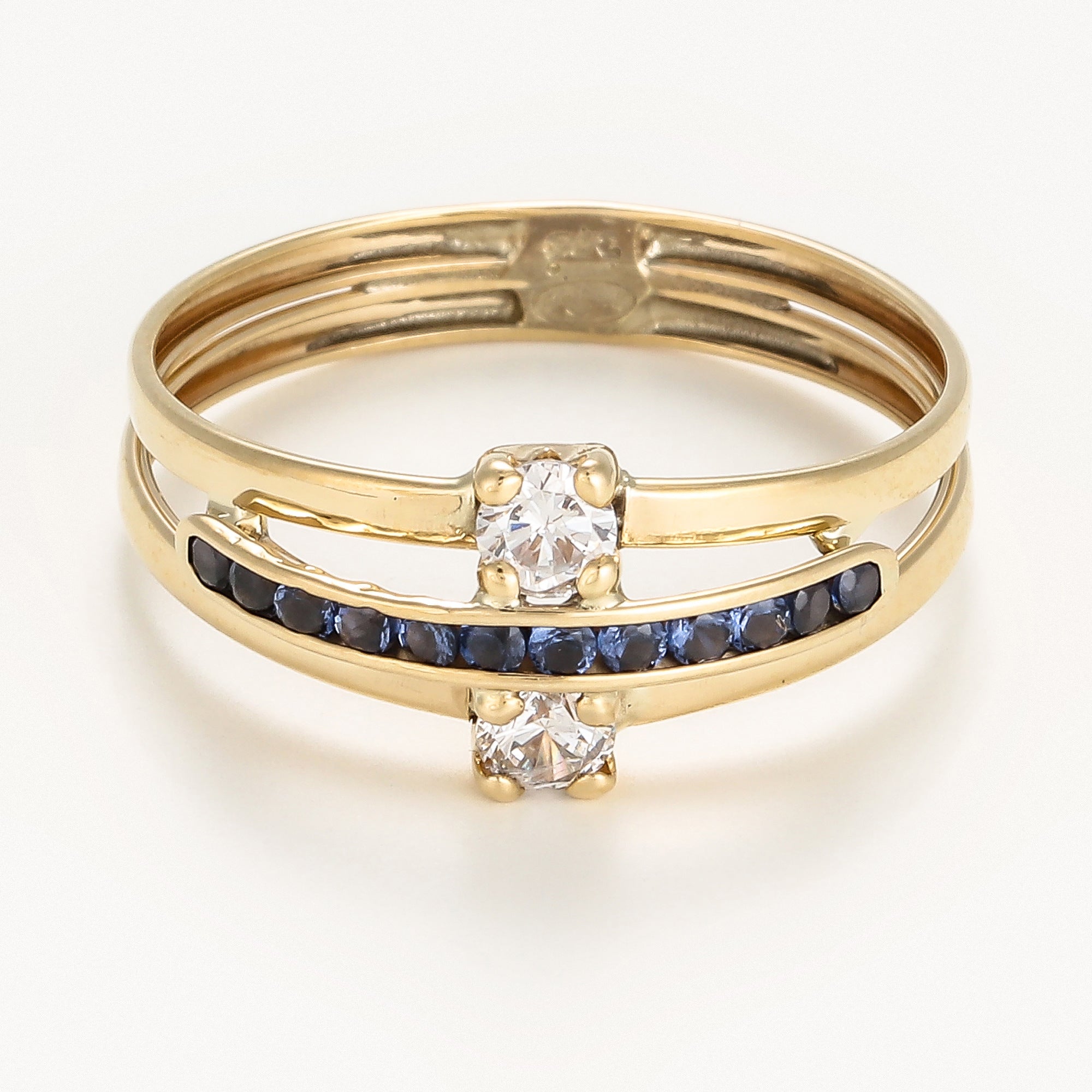 “Dulce” Ring 375/1000 Yellow Gold and Zirconium