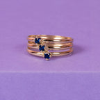 Bague "Abbie Zirconium Bleu "Or Jaune 375/1000 Et Zirconium