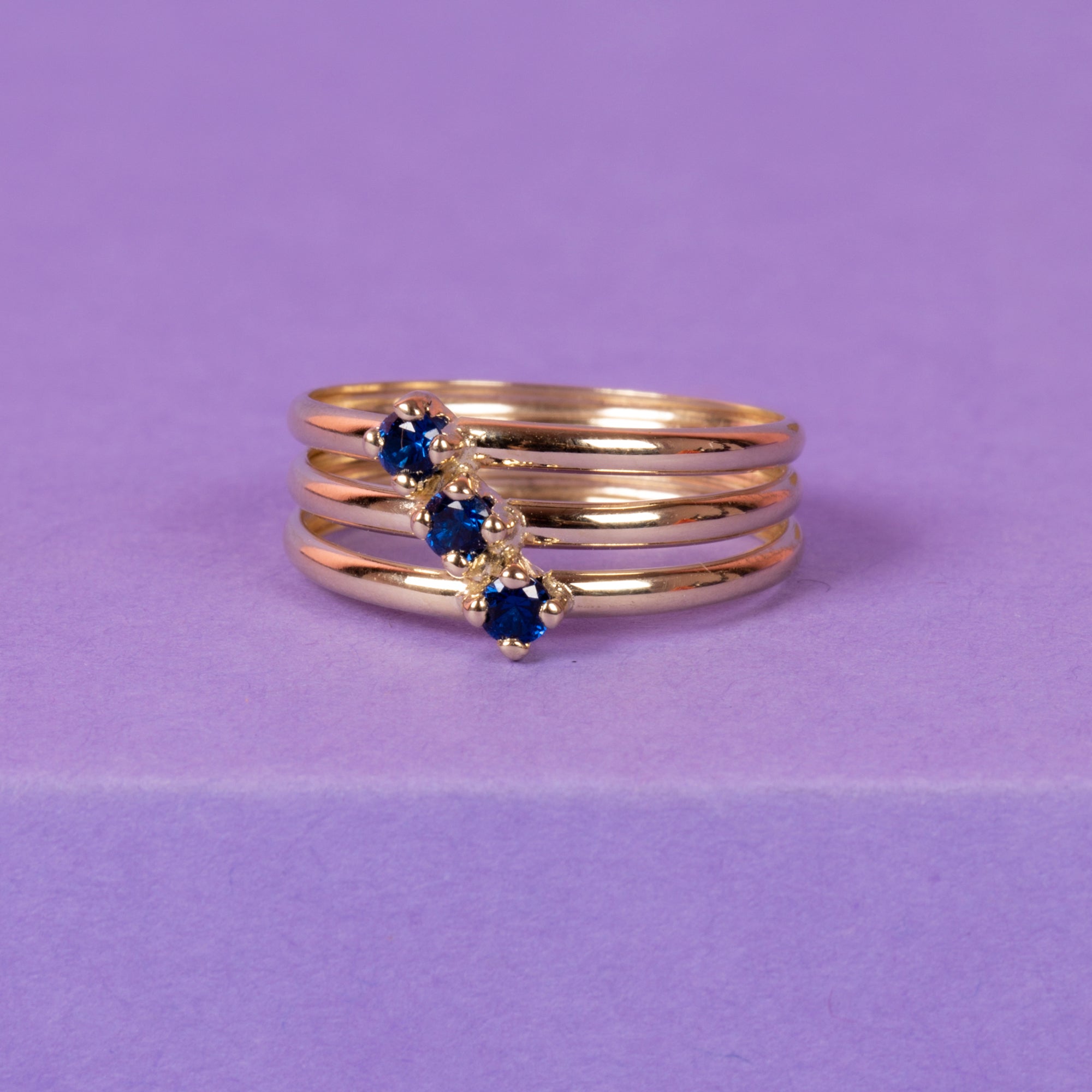 Bague "Abbie Zirconium Bleu "Or Jaune 375/1000 Et Zirconium