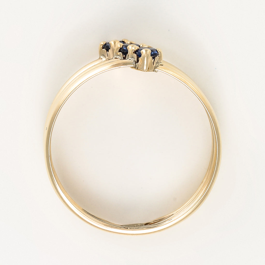 Bague "Abbie Zirconium Bleu "Or Jaune 375/1000 Et Zirconium