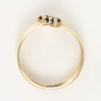 Bague "Abbie Zirconium Bleu "Or Jaune 375/1000 Et Zirconium