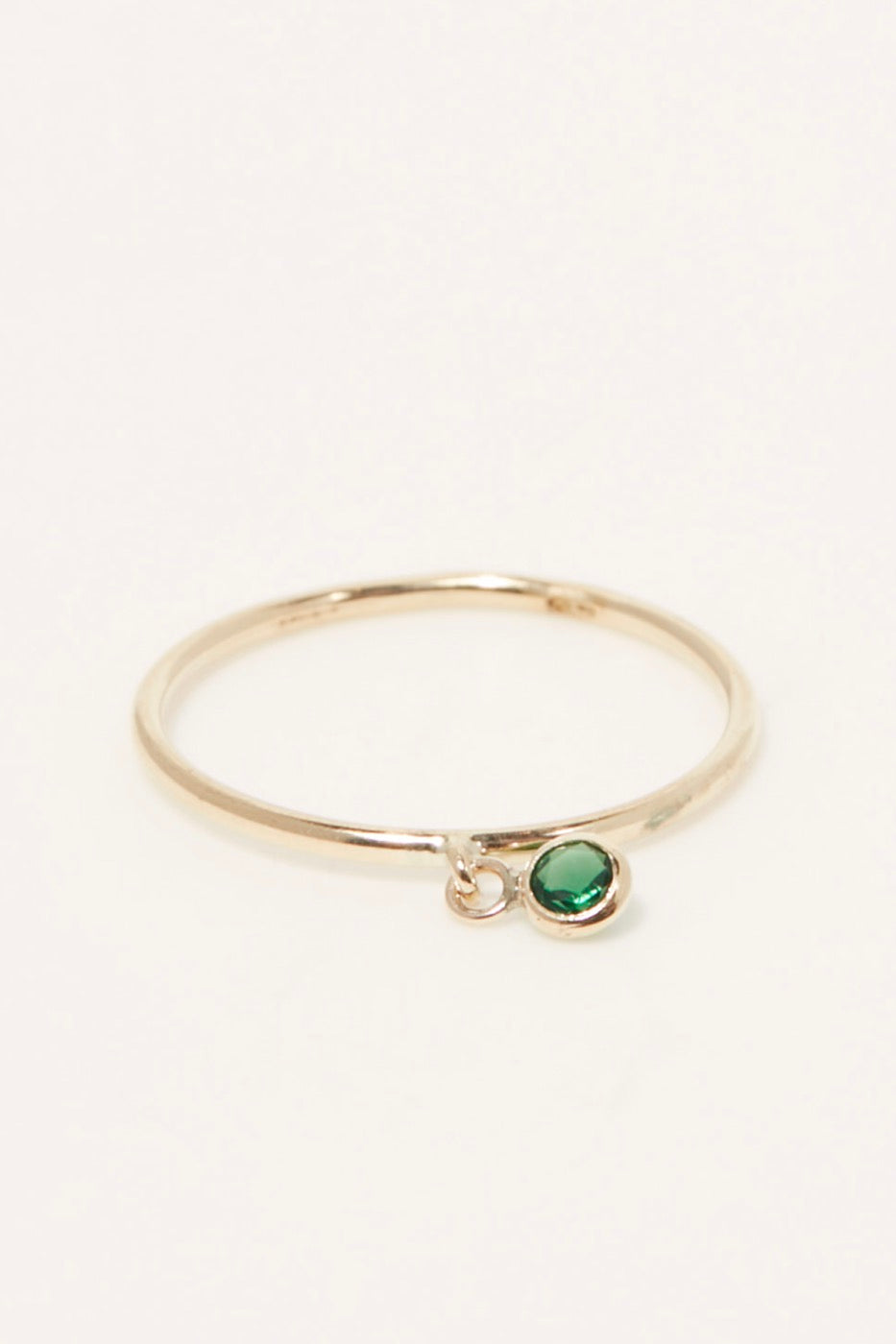 “Pierette Verte” Ring – 375/1000 Yellow Gold And Zirconium