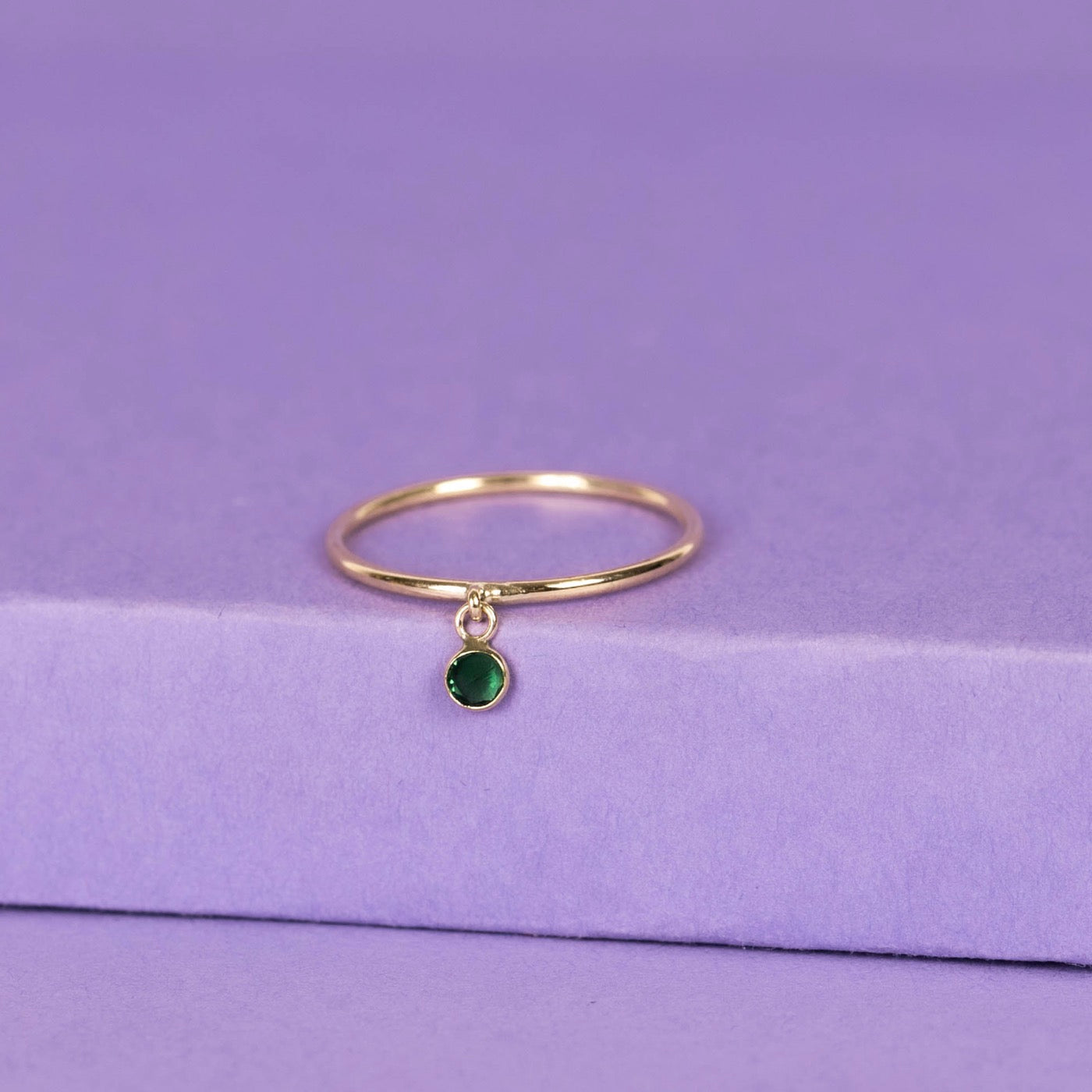 “Pierette Verte” Ring – 375/1000 Yellow Gold And Zirconium