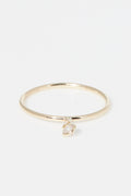 “Pierette” Ring 375/1000 Yellow Gold And Zirconium