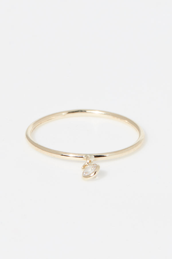 Bague "Pierette " Or Jaune 375/1000 Et Zirconium
