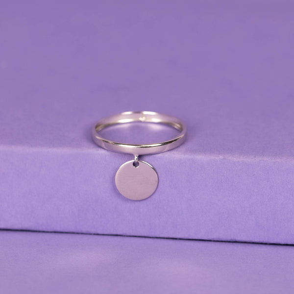 Anillo “Medallón” – Oro blanco 375/1000