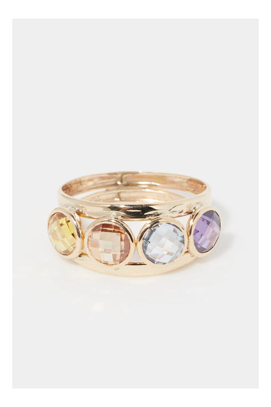 Bague Maden Colormix "Or Jaune 375/1000 Et Zirconium