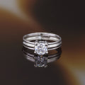 Anillo “Brody” Oro blanco 375/1000 y circonio