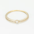 Anillo “Willow” Oro amarillo 375/1000 y circonio