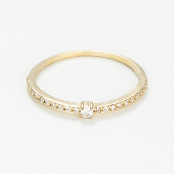 Anello "Willow" Oro Giallo 375/1000 E Zirconi