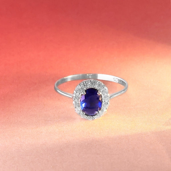 “Merveilleux Blue” Ring 375/1000 White Gold