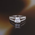 “La Merveilleuse” Ring 375/1000 White Gold And Zirconium
