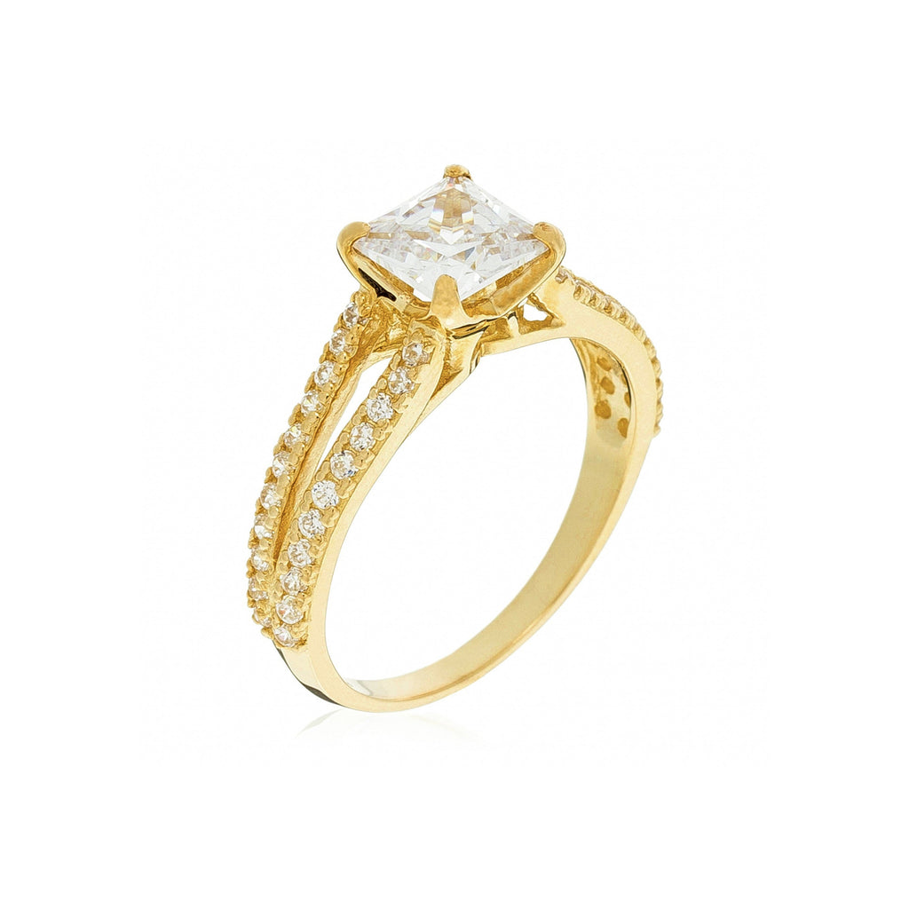 Anillo "La Merveilleuse" - Oro Amarillo 375/1000 Y Circonio