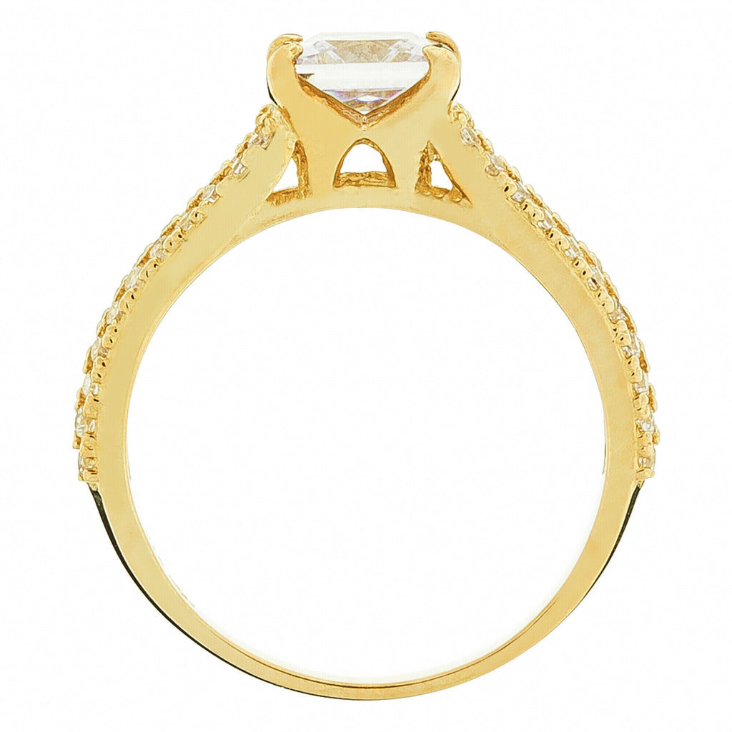 Anillo "La Merveilleuse" - Oro Amarillo 375/1000 Y Circonio