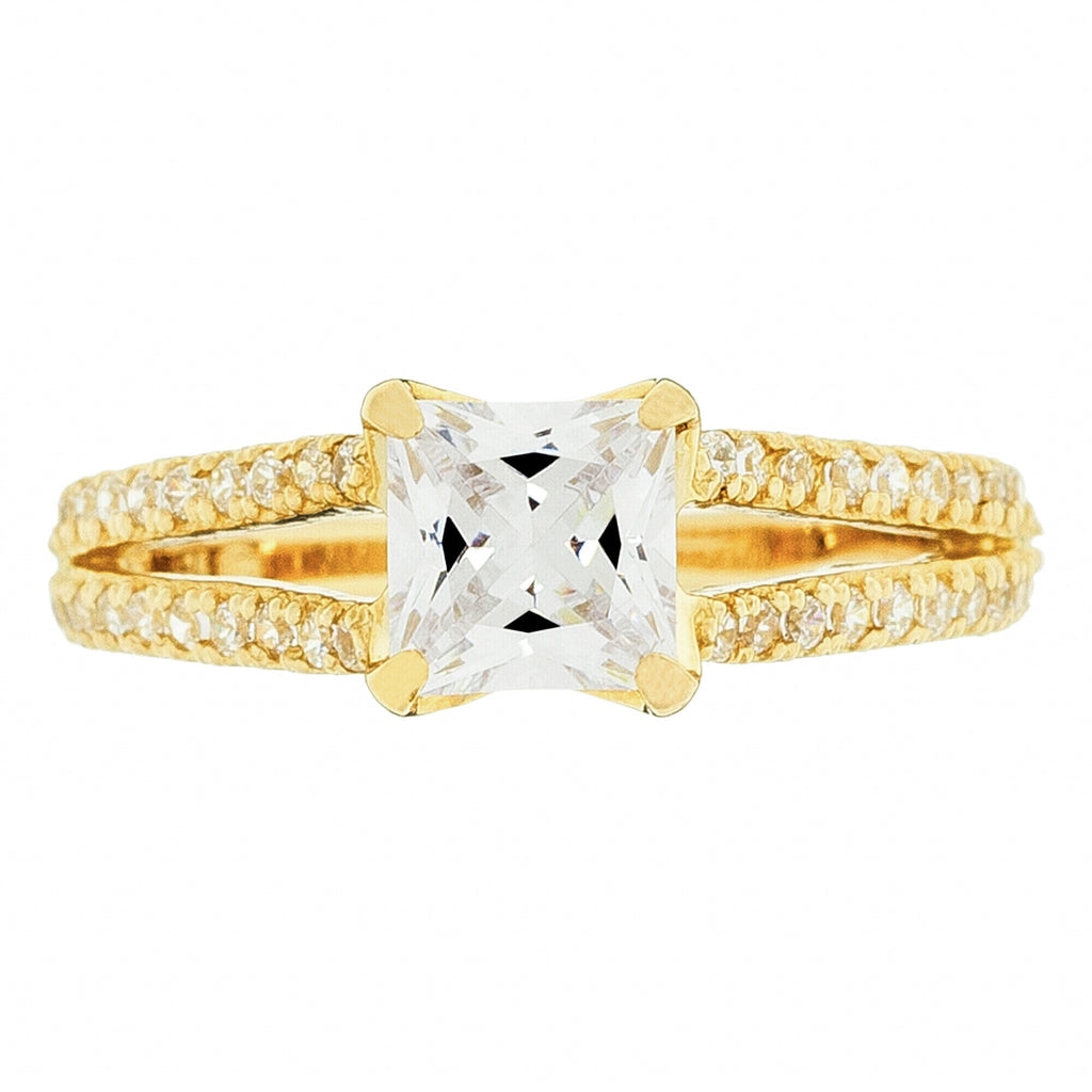 Anillo "La Merveilleuse" - Oro Amarillo 375/1000 Y Circonio