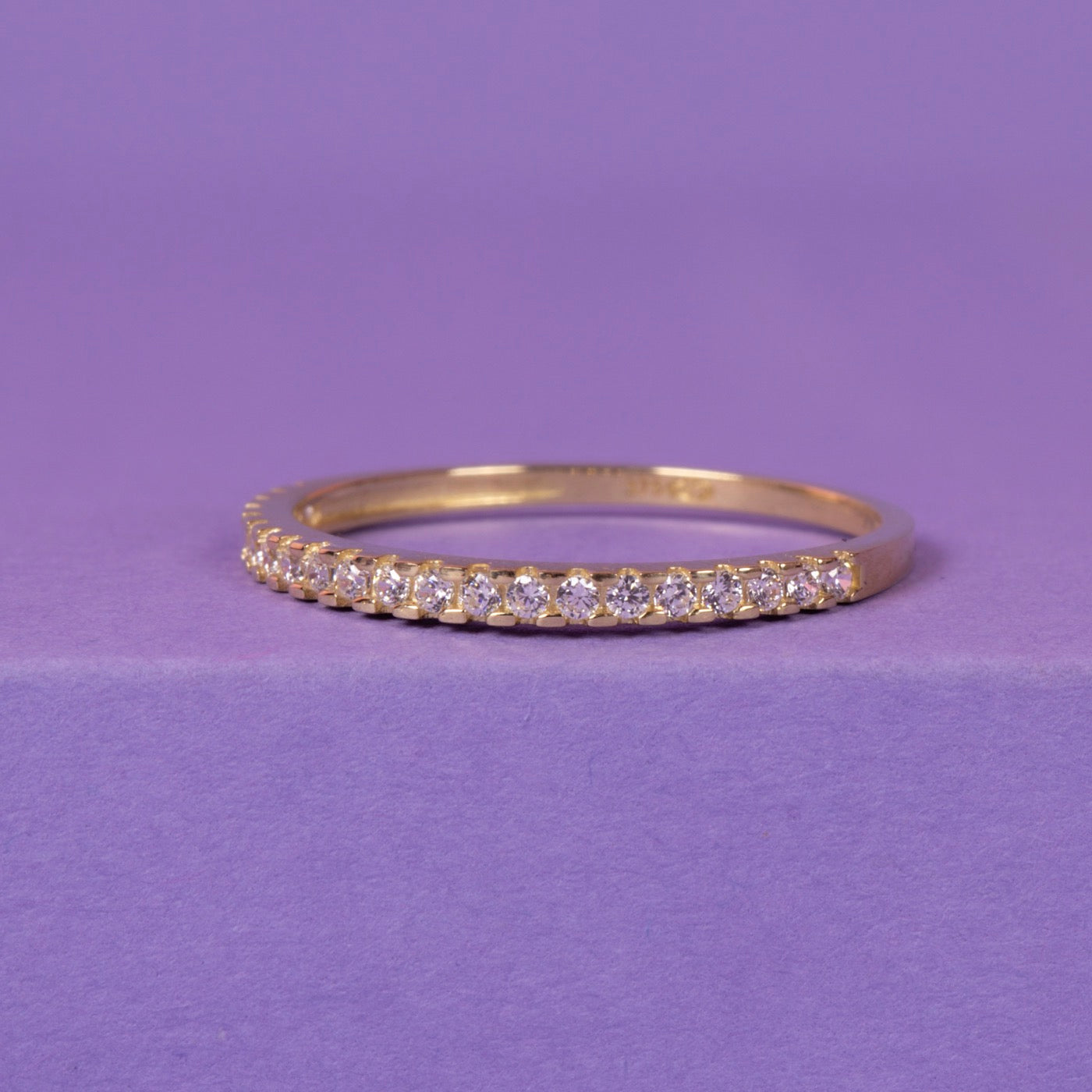 Bague "Délicatesse" - Or Jaune 375/1000 Et Zirconium