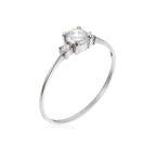 Anillo “Intuition” Oro blanco 375/1000 y circonio