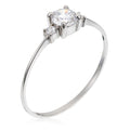 “Intuition” Ring 375/1000 White Gold And Zirconium