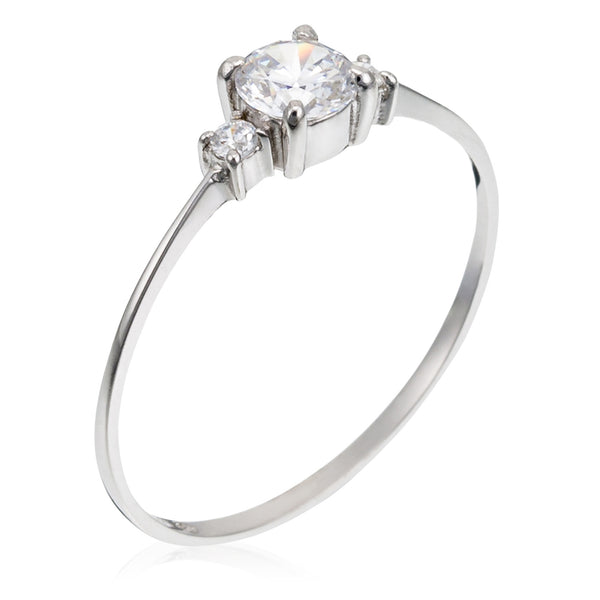 "Intuition" Ring White Gold 375/1000 And Zirconium