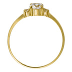 “Intuition” Ring 375/1000 Yellow Gold And Zirconium