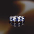 Bague "Océan" Or Blanc 375/1000