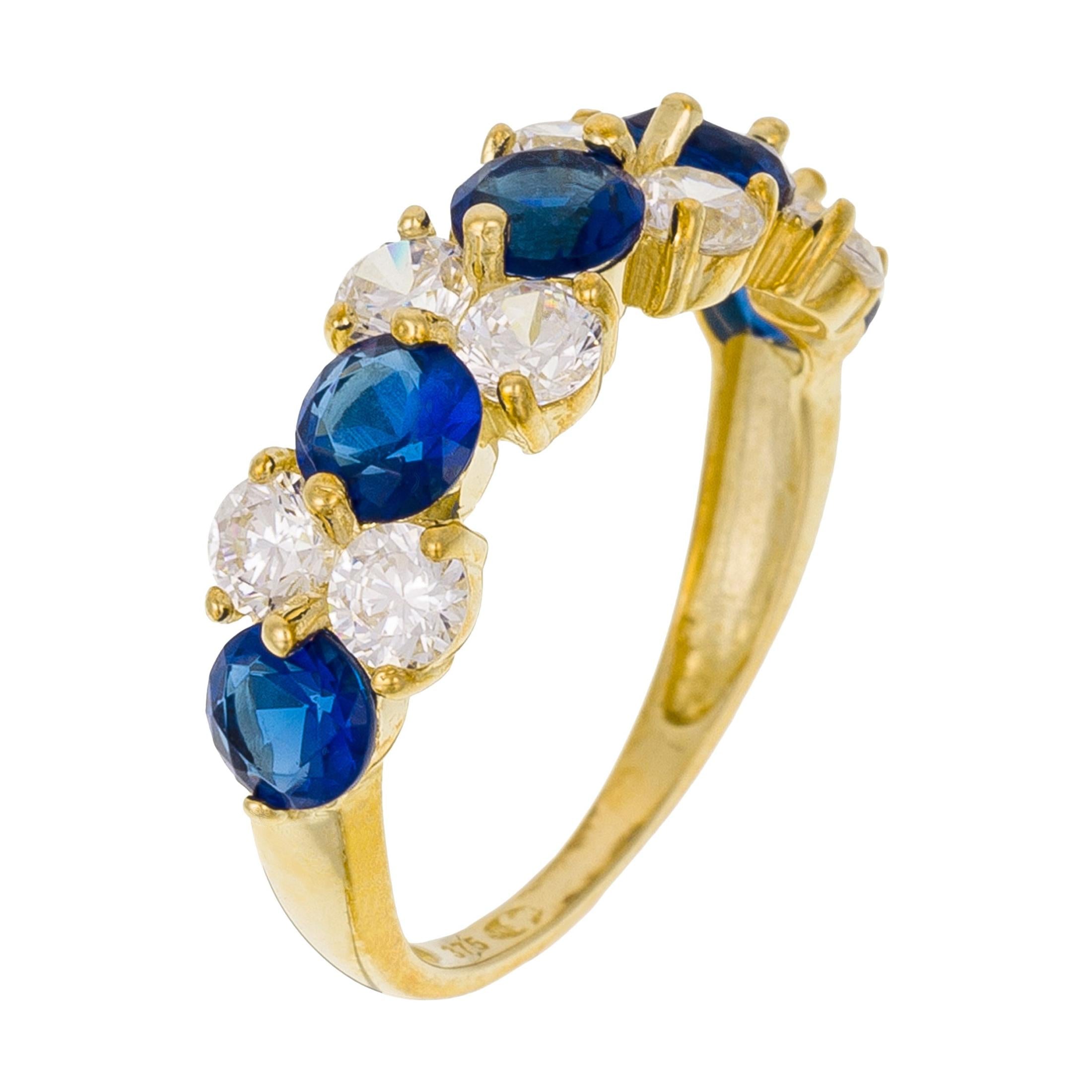 “Ocean” Ring 375/1000 Yellow Gold