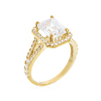 Anillo “Splendor” Oro amarillo 375/1000 y circonio