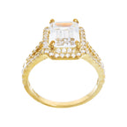 Anillo “Splendor” Oro amarillo 375/1000 y circonio