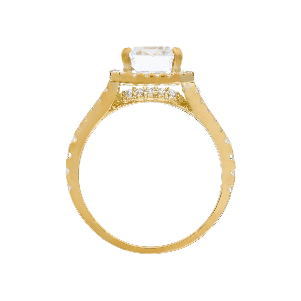Anillo “Splendor” Oro amarillo 375/1000 y circonio