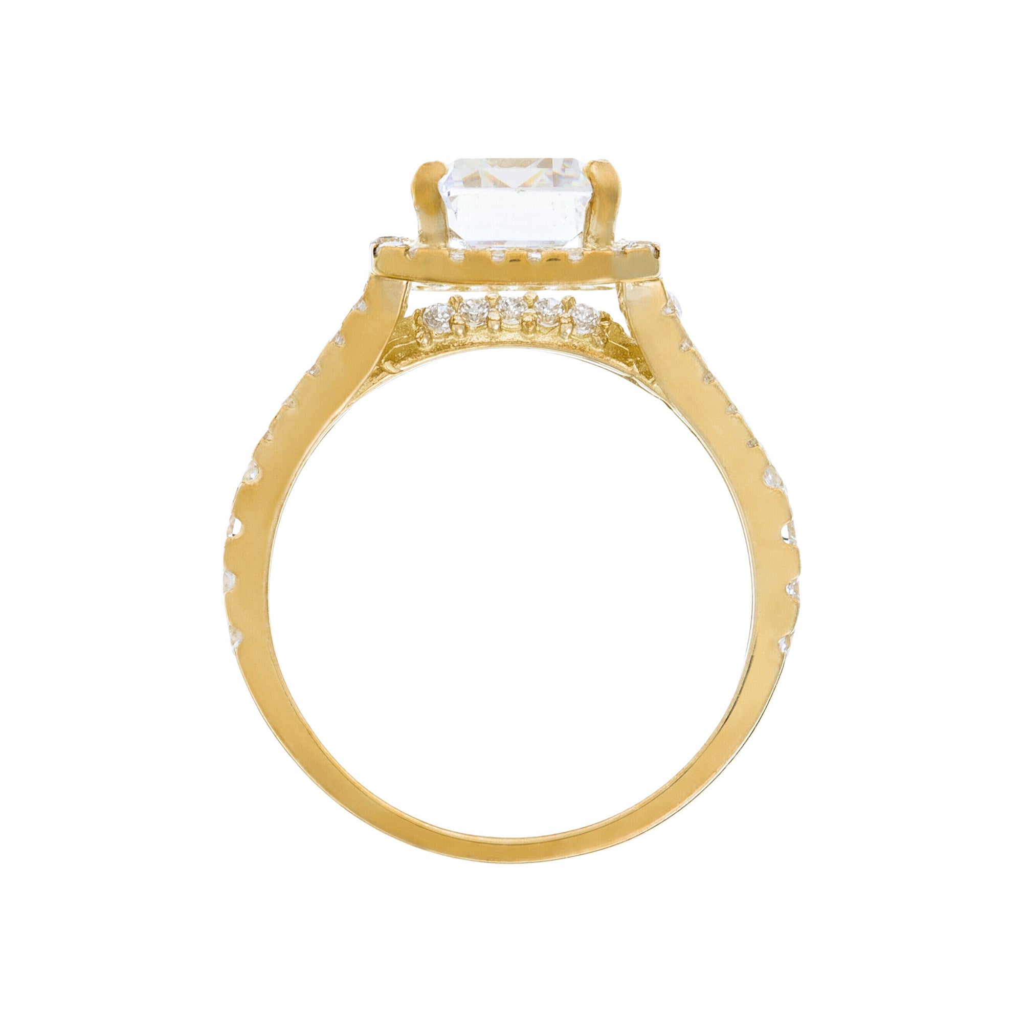 Anillo “Splendor” Oro amarillo 375/1000 y circonio