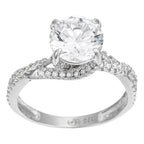 “Tourbillon” Ring 375/1000 White Gold And Zirconium