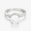 “Tourbillon” Ring 375/1000 White Gold And Zirconium