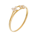 Bague "Rencontre Florale" Or Jaune 375/1000