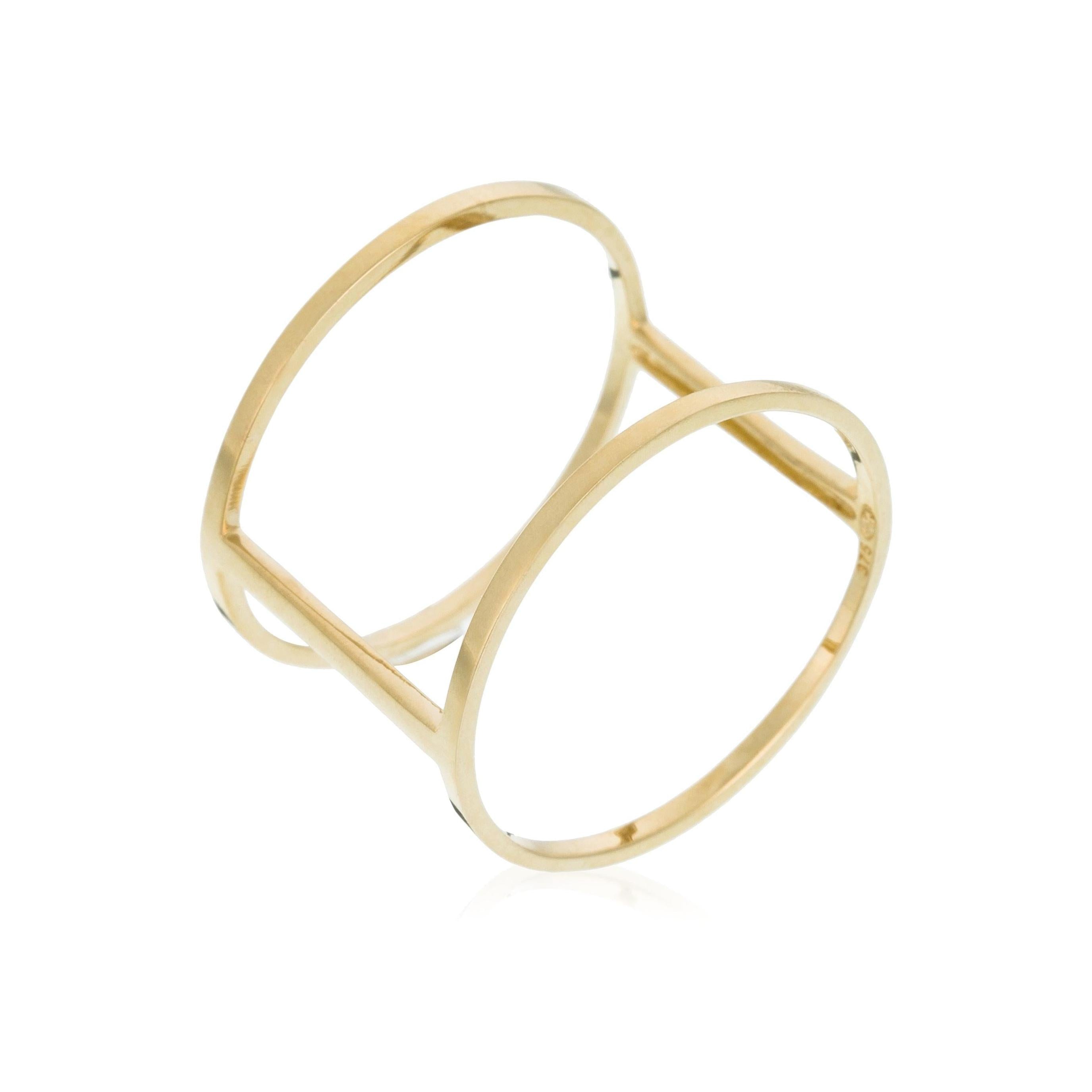 “Pretty Golden Cage” Ring 375/1000 Yellow Gold