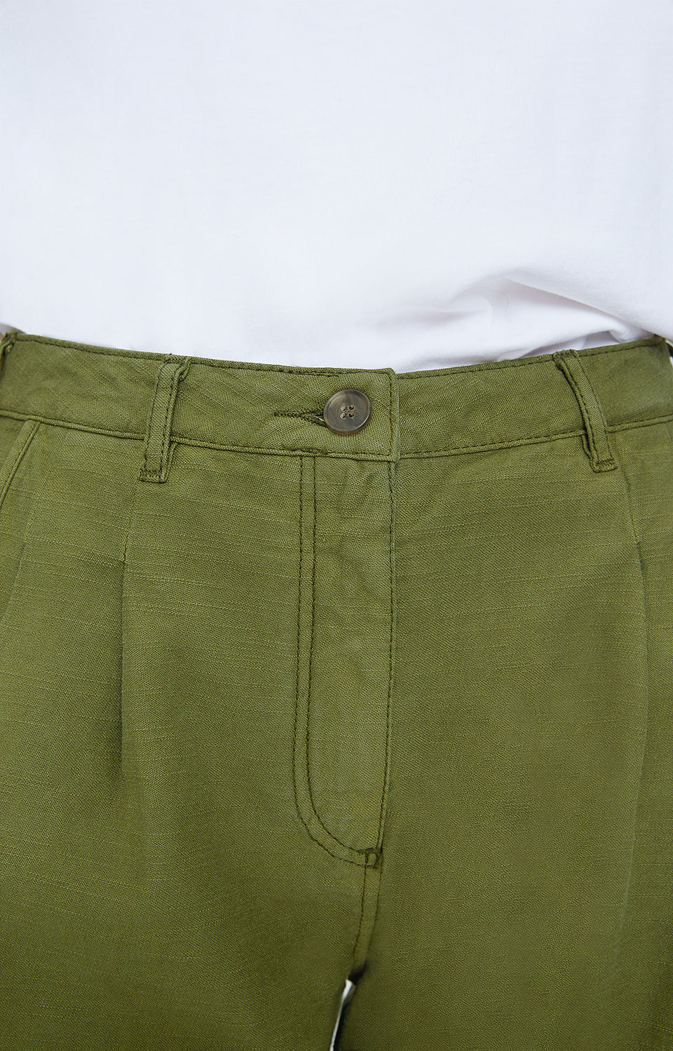 Pantalón Ancho - Caqui - Mujer